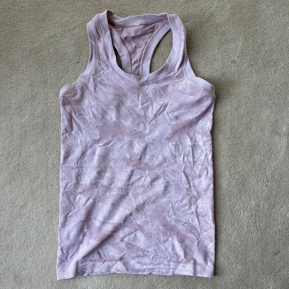 Athleta Pink Camo Momentum Seamless Tank